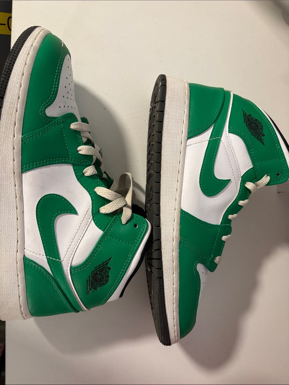 Nike Kids Green and White Mid-Top Sneakers - Picture 3 of 4